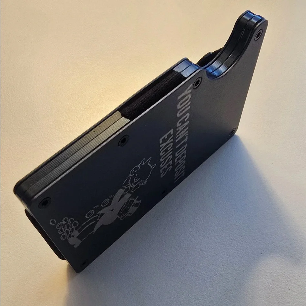 Better Than The Ridge Wallet with Cash Strap - Blue Monopoly Quote, BRAND NEW!